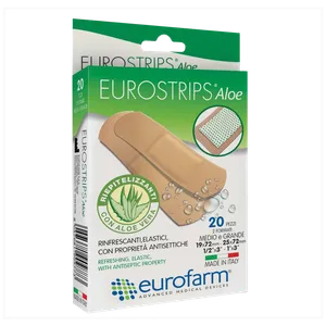 Curitas Eurostrips con Aloe 19mm X 72mm + 25 X 72mm Eurofarm 20 Unds
